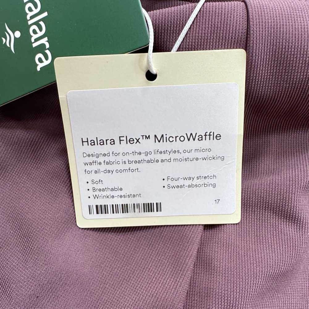 NEW Halara Pants Womens Large Purple Mauve Wide Leg Baggy Waffle Knit Athleisure - Picture 7 of 9
